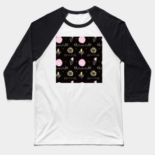 Elegance Seamless pattern with flowers Baseball T-Shirt